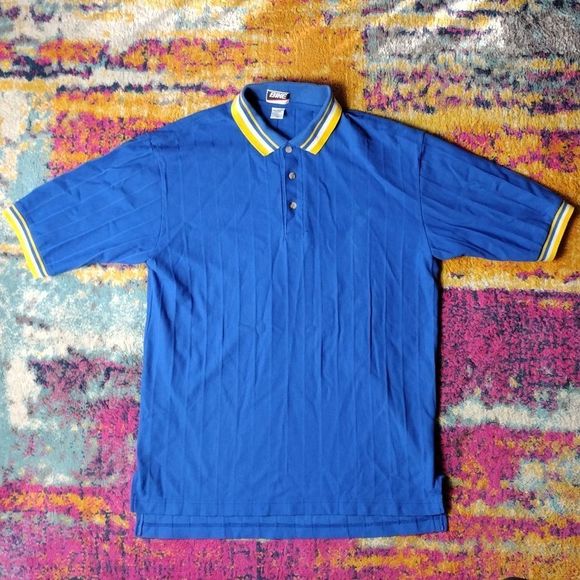 BIKE Vintage Polo Cotton Short Sleeve Mid Button Polo Shirt - Picture 1 of 13